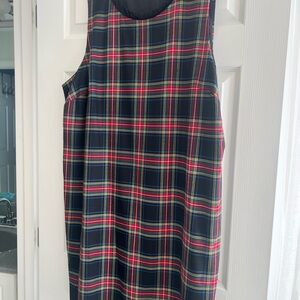 Talbots Multicolor Plaid Midi Dress
